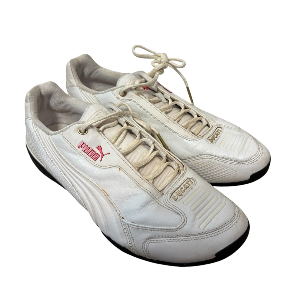 Puma Men's Ducati White and Red Sneakers Art NO. 302989 02